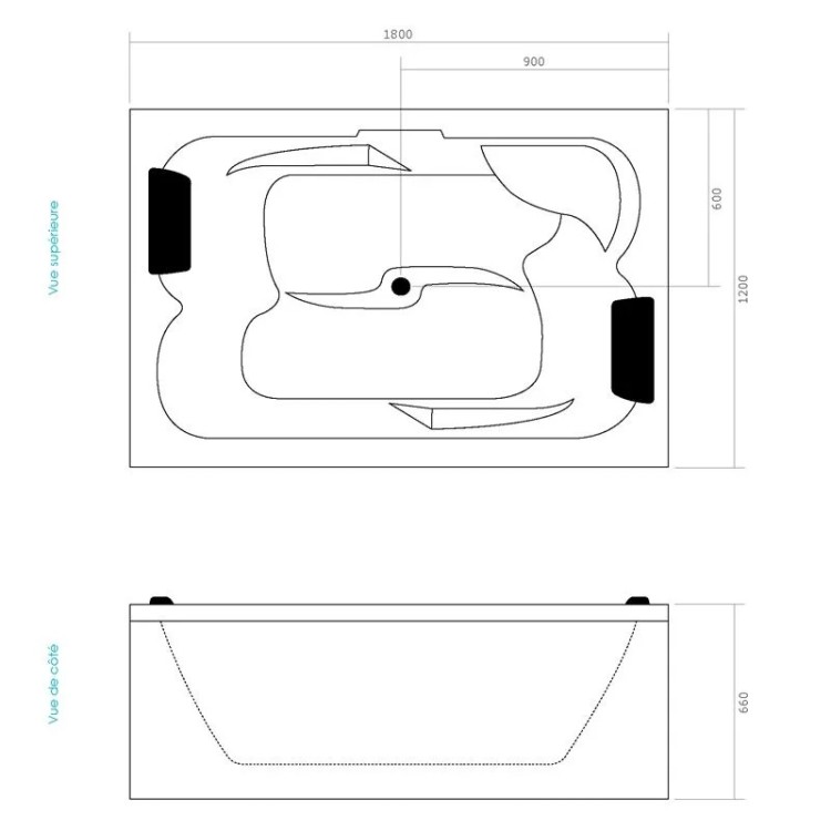 Baignoire balnéo 2 places BOUNTY IDYNAMIC | Thalassor