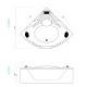 Baignoire balnéo d’angle MAKEMO ICONFORT | Thalassor