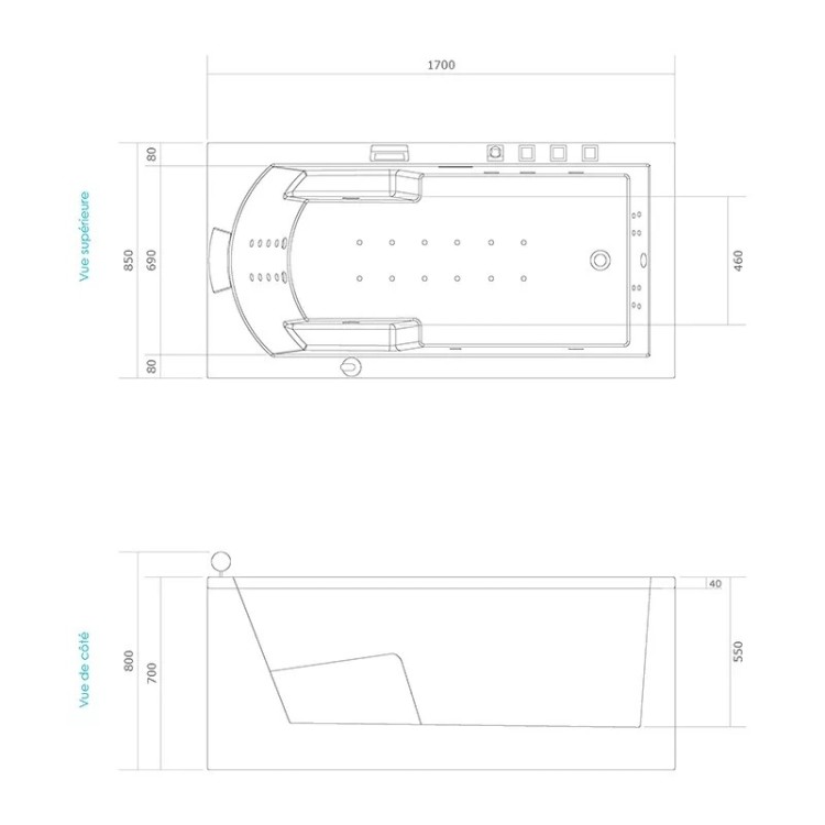 Baignoire balnéo NEOS IDYNAMIC | Bien-être et modernité | Thalassor