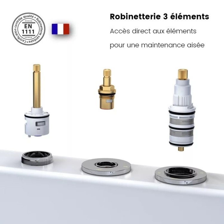 Baignoire balnéo 2 places SIRIUS IPOWER | Haute performance | Thalassor