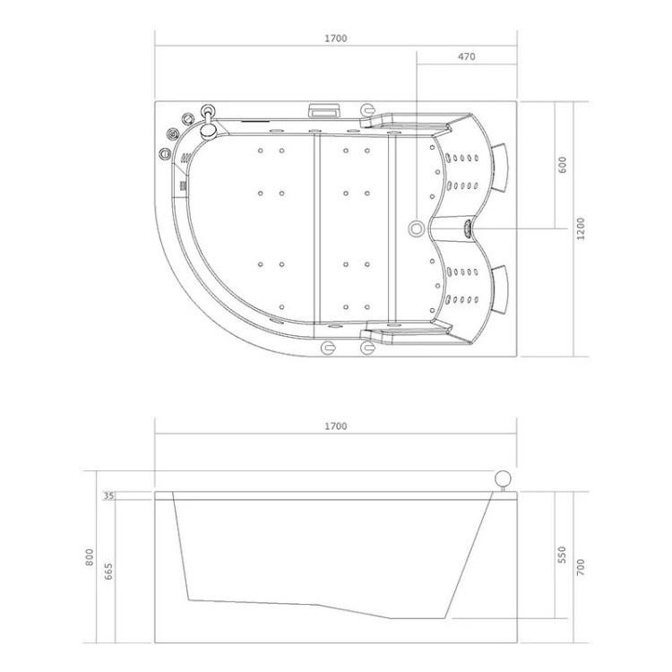 Baignoire balnéo 2 places SIRIUS IPOWER | Haute performance | Thalassor