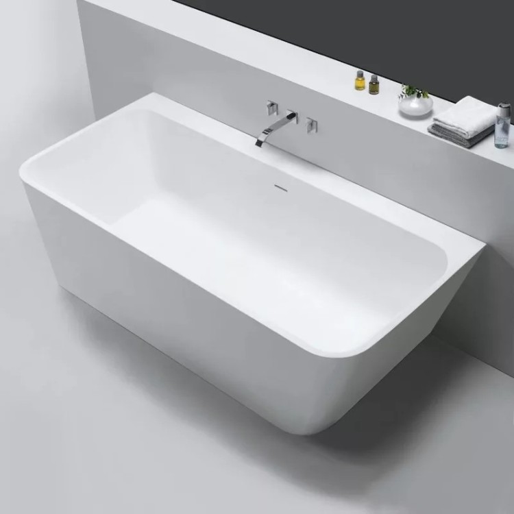 Baignoire semi-îlot LOVE en Solid Surface | Thalassor