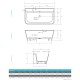 Baignoire semi-îlot LOVE en Solid Surface | Thalassor