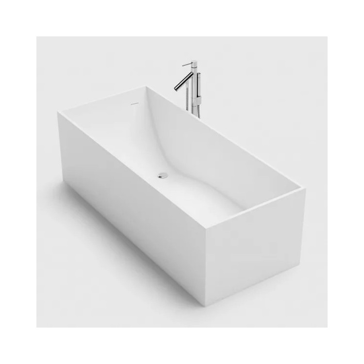 Baignoire îlot SQUARE en Solid Surface | Design rectangulaire | Thalassor