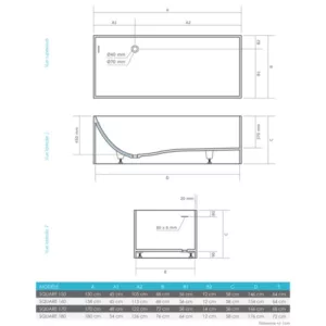 Baignoire îlot élégante en Solid Surface de la Collection MATE, idéale pour ajouter une touche moderne à votre salle de bain, disponible pour achat et livraison.
