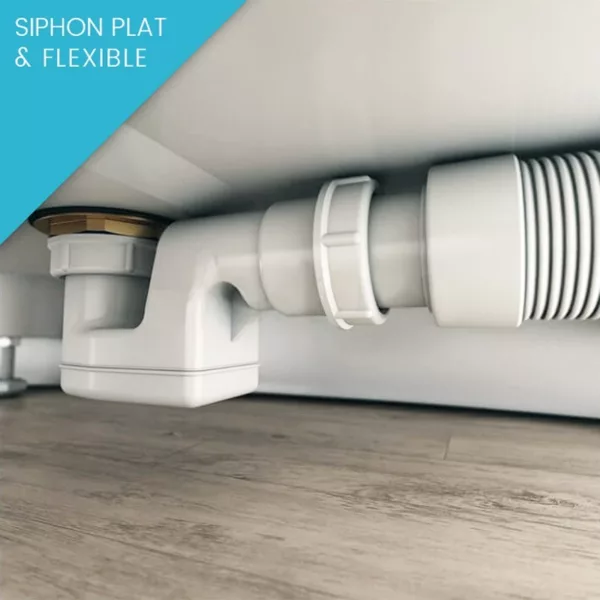 Baignoire pliable en Solid Surface de 170 x 86 x 55 cm, design d'îlot, apte à l'achat et à la livraison, faisant partie de la Collection MATE.