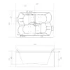 Baignoire balnéo rectangulaire KROMA IDYNAMIC de 170 x 120 cm pour deux personnes, équipée de fonctionnalités modernes telles qu'un circuit EAU AIR AIR, un mode de rinçage, un séchage automatique, Bluetooth et une pompe puissante, disponible à l'achat et à la livraison.