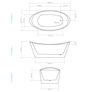 Baignoire îlot en acrylique de 180 x 90 x 71 cm, conçue pour offrir un confort moderne et élégant, disponible à l'achat et à la livraison.
