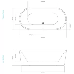 Baignoire îlot en acrylique SERENA mesurant 160 x 78 x 58 cm, disponible à l'achat et à la livraison.