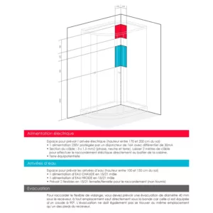 Cabine de douche hydro asymétrique blanche de 120 x 90 cm, idéale pour des espaces modernes, avec un design élégant et fonctionnel, disponible à l'achat et à la livraison.
