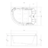Baignoire balnéo d'angle BIPLACE IDYNAMIC, dimensions 170 x 120 cm, avec équipements complets incluant circuit EAU AIR AIR, fonction rinçage, séchage auto, Bluetooth et pompe puissante, disponible à l'achat et livraison.