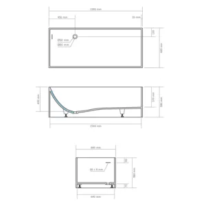 Baignoire îlot SQUARE 160 MATE en Solid Surface, dimensions 158 x 68 x 58 cm, offrant un design moderne adapté aux salles de bains contemporaines, disponible à l'achat et à la livraison.