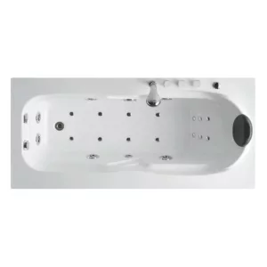 Baignoire balnéo rectangulaire IMASSAGE de 170 x 80 cm, équipée d'un système Eau Air et d'une pompe puissante, disponible à l'achat et à la livraison.