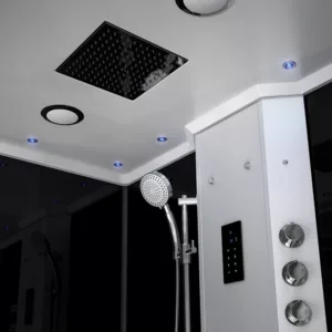 Cabine de douche hammam URBAN spacieuse pour deux personnes, mesurant 140 x 100 x 215 cm, idéale pour une expérience de bien-être à domicile, disponible à l'achat et en livraison.