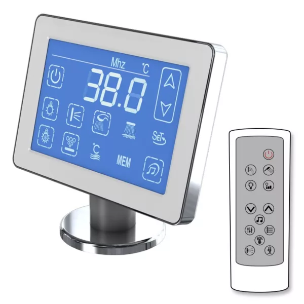 Baignoire balnéo d'angle SIRIUS de 170 x 120 cm, dotée de fonctionnalités IDYNAMIC incluant des jets d'eau et d'air, rinçage et séchage automatique, connexion Bluetooth, et une pompe puissante, disponible à l'achat et à la livraison.