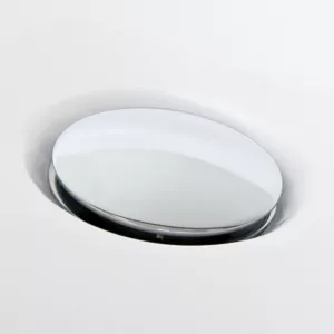 Baignoire îlot en Solid Surface de dimensions 163 x 74 x 57 cm, disponible à l'achat et à la livraison dans la collection MATE.