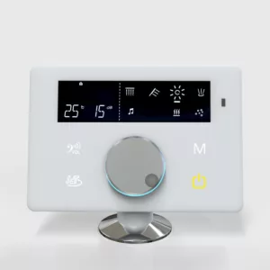 Baignoire balnéo rectangulaire STELLA 180 ICONFORT de 180 x 80 cm, avec 21 jets, chromothérapie LED multicouleurs, et dotée d'un ordinateur de contrôle Bluetooth, idéale pour deux personnes et disponible à l'achat avec livraison.