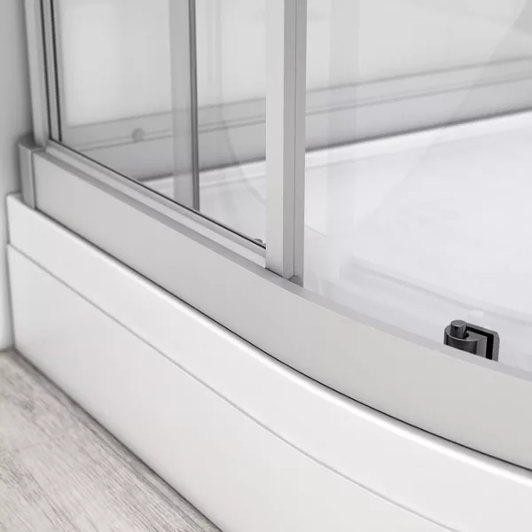 Cabine de douche hydromassante d'angle SILVER de 100 x 100 cm en blanc, idéale pour un espace de bain moderne, disponible à l'achat et en livraison.