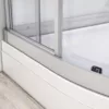 Cabine de douche asymétrique SILVER de 120 x 90 cm en blanc, offrant une solution moderne pour la salle de bain, disponible à l'achat et en livraison.