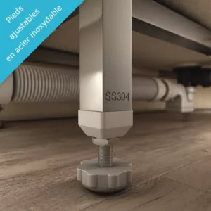 Baignoire îlot en acrylique VENUS 170, élégante et contemporaine, parfaite pour une salle de bains moderne, disponible à l'achat et à la livraison.