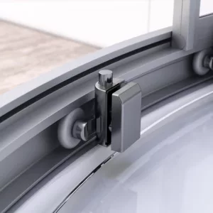 Cabine de douche d'angle SILVER de 110 x 110 cm en noir, idéale pour optimiser l'espace tout en offrant un design moderne, disponible à l'achat et à la livraison.