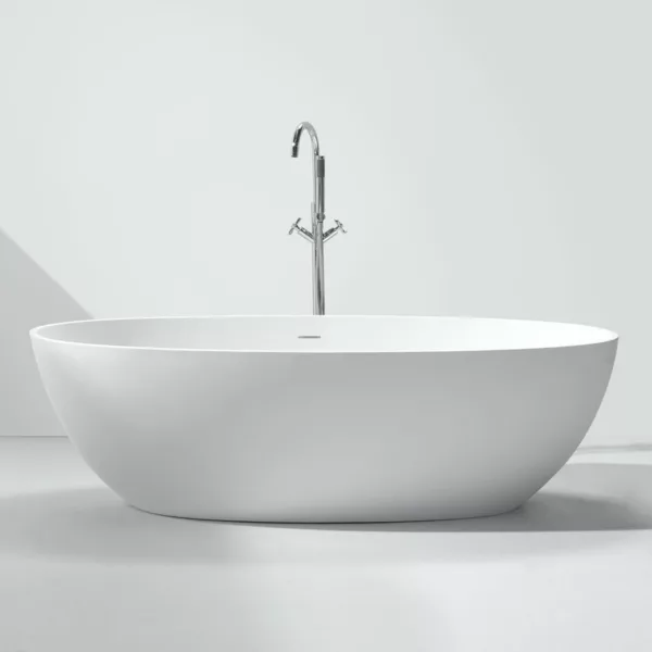 Baignoire îlot en Solid Surface de la Collection MATE, mesurant 178 x 87 x 52 cm, disponible à la vente et à la livraison.