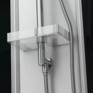 Cabine de douche rectangulaire SILVER de dimensions 140 x 90 cm, couleur noire, idéale pour les salles de bains modernes, disponible à l'achat et à la livraison.