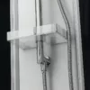 Cabine de douche d'angle blanche mesurant 90 x 90 cm et 211 cm de hauteur de la collection SILVER, disponible à l'achat et livraison.