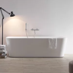 Baignoire îlot en acrylique de la collection VENUS, modèle 170, offrant une conception moderne et élégante, disponible à l'achat et à la livraison.