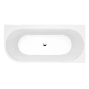 Baignoire îlot d'angle ELSA en acrylique, dimensions 180 x 80 cm, idéale pour un aménagement moderne avec un confort optimal, disponible à l'achat et en livraison.