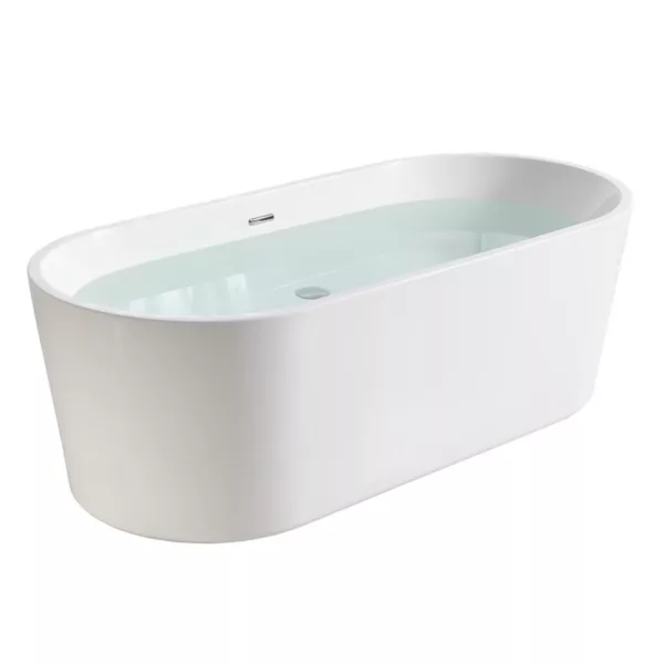 Baignoire îlot en acrylique, dimensions 160 x 78 x 58 cm, design moderne, idéale pour un bain relaxant, disponible à l'achat et pour la livraison.