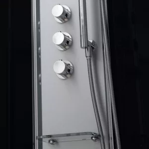 Cabine de douche hydro d'angle 100 x 100 cm, de la collection SILVER, avec un design moderne et élégant, idéale pour un espace bien-être. Disponible à l'achat et pour livraison.