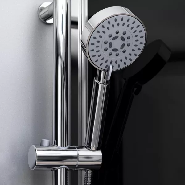 Cabine de douche d'angle SILVER, dimension 90 x 90 cm, finition blanche, offrant un design contemporain et un espace optimisé pour votre salle de bain, disponible à l'achat et à la livraison.