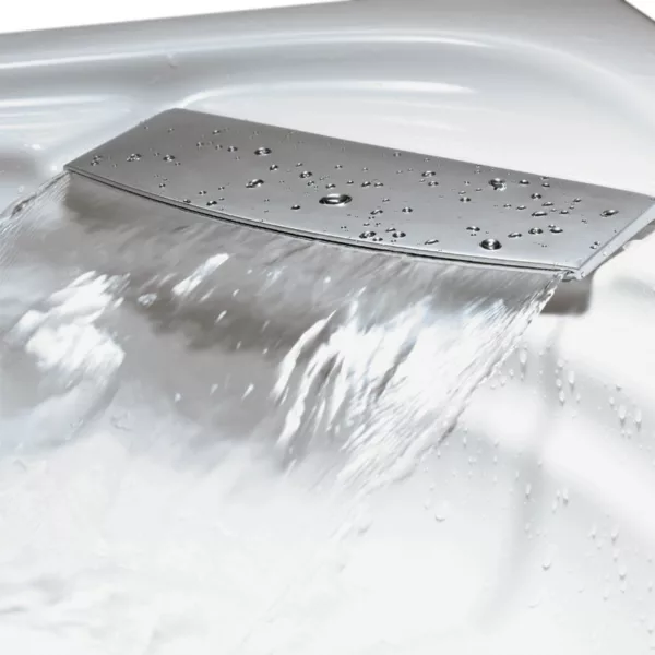 Baignoire balnéo d'angle IMASSAGE de dimensions 150 x 100 cm, équipée d'un système Eau Air, disponible à l'achat et à la livraison.