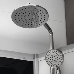 Cabine de douche rectangulaire SILVER de 120x80 cm en noire, avec robinetterie thermostatique en laiton chromé, traitement anticalcaire Nanotech® et design épuré, disponible à l'achat et à la livraison.