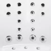 Baignoire balnéo rectangulaire NEOS Droite IPOWER de 170 x 85 cm, équipée de 49 jets, d'un réchauffeur d'eau, d'un circuit EAU AIR AIR TURBO et de programmes de massage, avec connectivité Bluetooth, disponible à l'achat et à la livraison.
