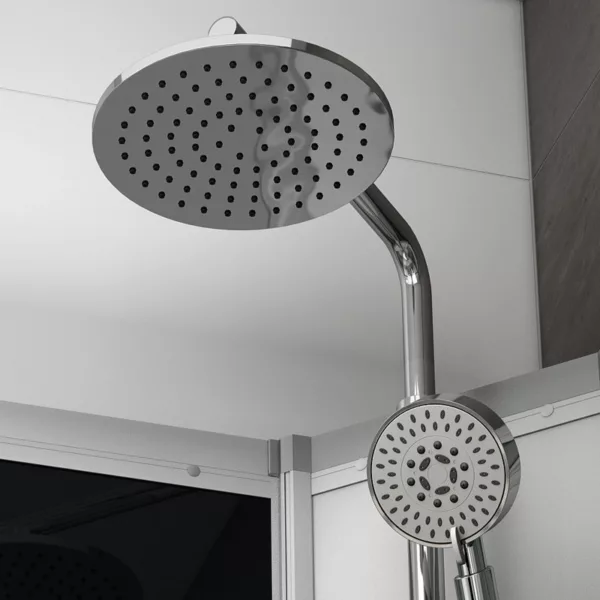 Cabine de douche asymétrique SILVER de 120 x 90 cm en couleur noire, idéale pour les salles de bains modernes, disponible à l'achat et à la livraison.