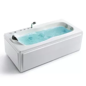Baignoire balnéo rectangulaire IMASSAGE de 170 x 80 cm avec système de massage à eau et air, équipée d'une pompe puissante, disponible à l'achat et à la livraison.