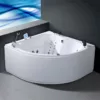 Baignoire balnéo d'angle IDYNAMIC de 150 x 150 cm, conçue pour deux personnes, avec équipements avancés, circuit EAU AIR AIR, fonction de rinçage, séchage automatique, Bluetooth et une pompe puissante, disponible à l'achat et à la livraison.