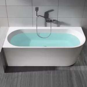 Baignoire îlot en acrylique de forme rectangulaire, mesurant 180 x 80 cm, avec une orientation à gauche, parfaite pour des salles de bain modernes, disponible à l'achat et à la livraison.